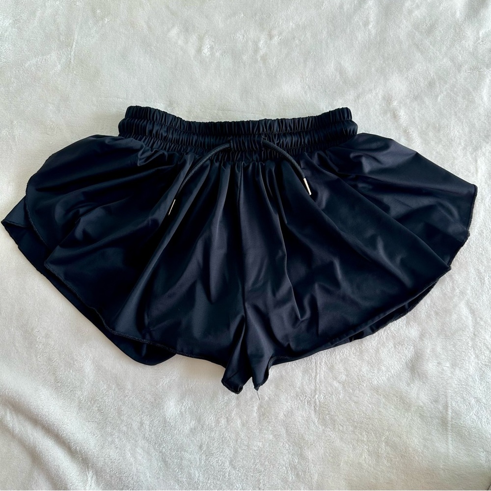 Girls Black Justice Butterfly Shorts